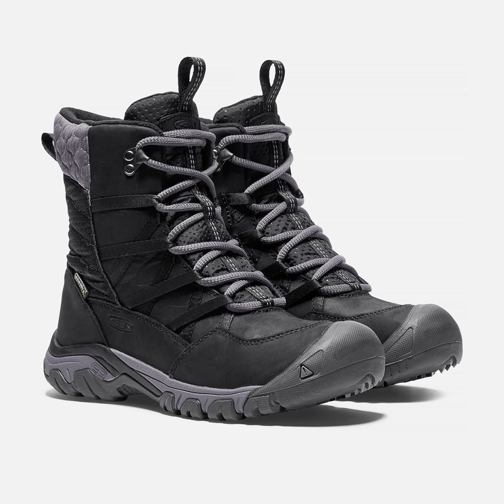 Botas de Invierno Keen Mexico Negros - Mujer Hoodoo Iii Lace Up - UX1795346